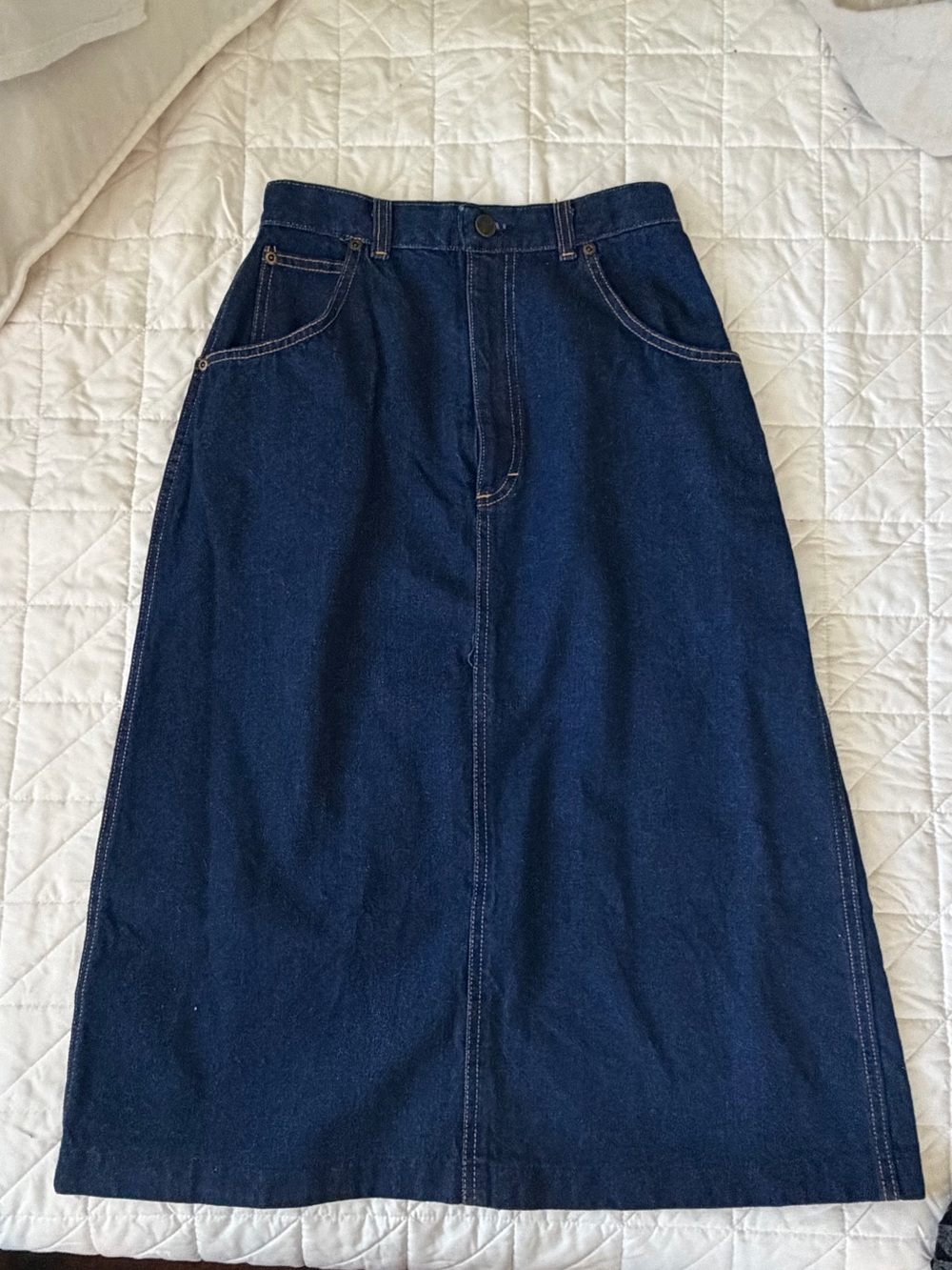 Vintage 1980s 100% Cotton Skirt Women's Cheryl Tieg Denim Skirt